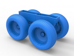 Chassis of vintage monster truck Scale 1 to 25 3D प्रिंट मॉडल