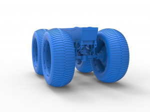 Chassis of vintage monster truck Scale 1 to 25 3D प्रिंट मॉडल
