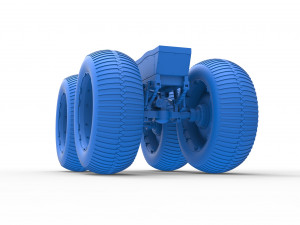 Chassis of vintage monster truck Scale 1 to 25 3D प्रिंट मॉडल