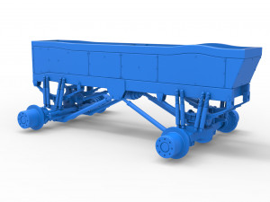 Chassis of vintage monster truck Scale 1 to 25 3D प्रिंट मॉडल
