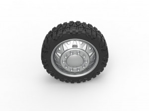 Front semi wheel for pickup Version 1 Scale 1 to 25 3D प्रिंट मॉडल