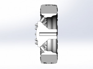 Front semi wheel for pickup Version 1 Scale 1 to 25 3D प्रिंट मॉडल