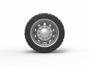 Rear semi wheel for pickup Version 1 Scale 1 to 25 3D प्रिंट मॉडल