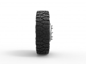Front semi wheel for pickup Version 2 Scale 1 to 25 3D Baskı Modeli