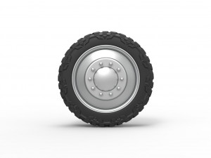 Front semi wheel for pickup Version 2 Scale 1 to 25 3D Baskı Modeli