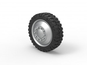 Front semi wheel for pickup Version 2 Scale 1 to 25 3D Baskı Modeli