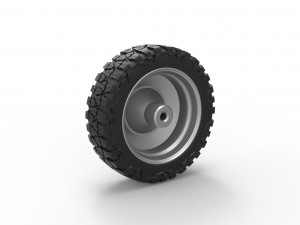 Front semi wheel for pickup Version 2 Scale 1 to 25 3D Baskı Modeli
