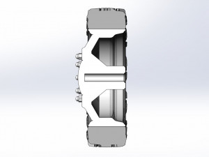 Front semi wheel for pickup Version 2 Scale 1 to 25 3D Baskı Modeli
