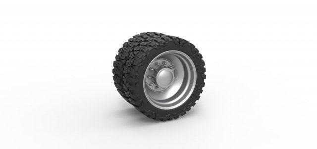 Rear semi wheel for pickup Version 2 Scale 1 to 25 Modelo de impresión 3D .c4d .max .obj .3ds .fbx .stl .blend 