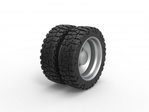 Rear semi wheel for pickup Version 2 Scale 1 to 25 Modelo de impresión 3D