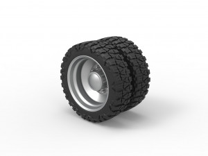Rear semi wheel for pickup Version 2 Scale 1 to 25 Modelo de impresión 3D