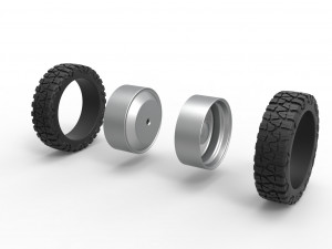 Rear semi wheel for pickup Version 2 Scale 1 to 25 Modelo de impresión 3D