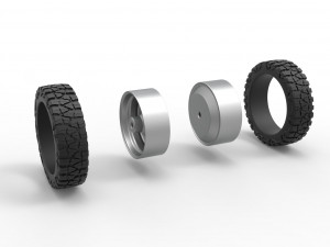 Rear semi wheel for pickup Version 2 Scale 1 to 25 Modelo de impresión 3D