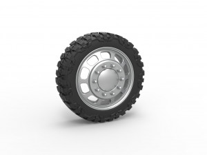 Front semi wheel for pickup Version 3 Scale 1 to 25 Modelo de Impressão 3D