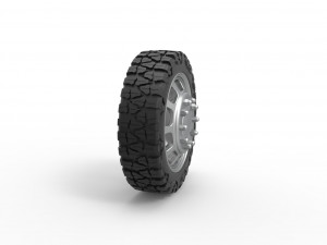 Front semi wheel for pickup Version 3 Scale 1 to 25 3D Print Model