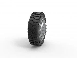 Front semi wheel for pickup Version 3 Scale 1 to 25 3D Print Model