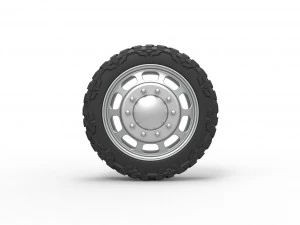 Front semi wheel for pickup Version 3 Scale 1 to 25 3D Print Model