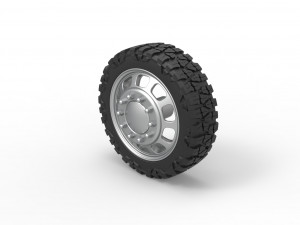 Front semi wheel for pickup Version 3 Scale 1 to 25 3D Print Model