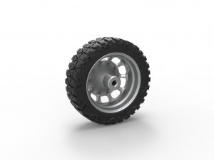 Front semi wheel for pickup Version 3 Scale 1 to 25 3D Print Model
