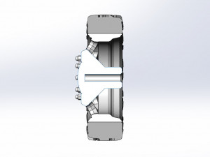 Front semi wheel for pickup Version 3 Scale 1 to 25 3D Print Model