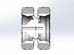 Rear semi wheel for pickup Version 3 Scale 1 to 25 Model Cetak 3D