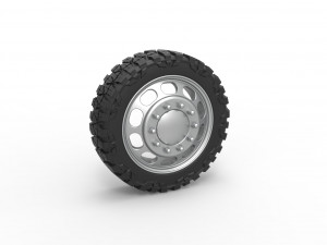 Front semi wheel for pickup Version 4 Scale 1 to 25 Modelo de Impressão 3D