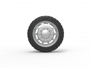 Front semi wheel for pickup Version 4 Scale 1 to 25 3D Print Model