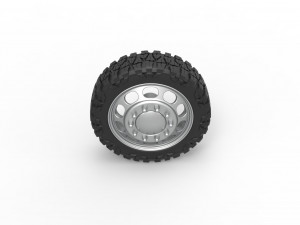 Front semi wheel for pickup Version 4 Scale 1 to 25 3D Print Model
