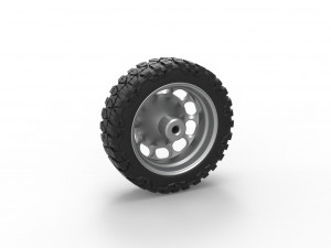 Front semi wheel for pickup Version 4 Scale 1 to 25 3D Print Model
