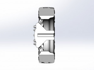 Front semi wheel for pickup Version 4 Scale 1 to 25 3D Print Model