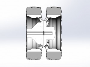 Rear semi wheel for pickup Version 4 Scale 1 to 25 Model Cetak 3D