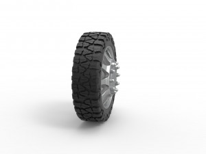 Front semi wheel for pickup Version 5 Scale 1 to 25 3D Baskı Modeli