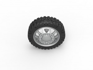 Front semi wheel for pickup Version 5 Scale 1 to 25 3D Baskı Modeli