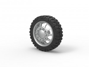 Front semi wheel for pickup Version 5 Scale 1 to 25 3D Baskı Modeli
