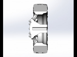 Front semi wheel for pickup Version 5 Scale 1 to 25 3D Baskı Modeli
