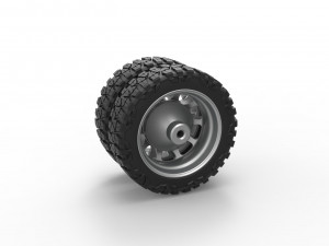 Rear semi wheel for pickup Version 5 Scale 1 to 25 3D Принт Модель