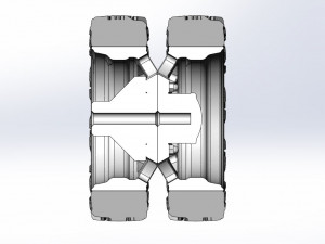 Rear semi wheel for pickup Version 5 Scale 1 to 25 3D Принт Модель