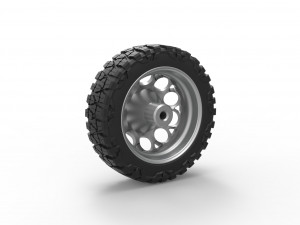 Front semi wheel for pickup Version 6 Scale 1 to 25 3D Print Model