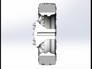 Front semi wheel for pickup Version 6 Scale 1 to 25 3D Print Model