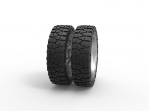 Rear semi wheel for pickup Version 6 Scale 1 to 25 3D Druckmodell