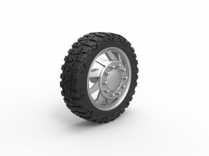 Front semi wheel for pickup Version 7 Scale 1 to 25 3D Принт Модель