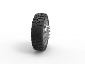 Front semi wheel for pickup Version 7 Scale 1 to 25 3D Print Model