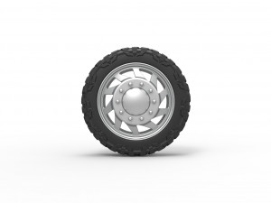 Front semi wheel for pickup Version 7 Scale 1 to 25 3D Принт Модель