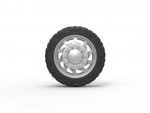 Front semi wheel for pickup Version 7 Scale 1 to 25 3D Print Model