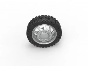 Front semi wheel for pickup Version 7 Scale 1 to 25 3D Print Model