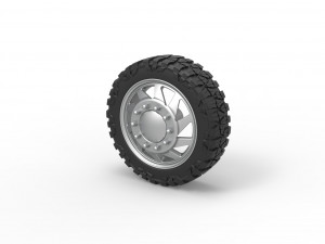 Front semi wheel for pickup Version 7 Scale 1 to 25 3D Принт Модель
