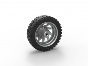 Front semi wheel for pickup Version 7 Scale 1 to 25 3D Принт Модель