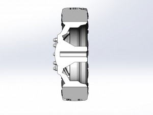 Front semi wheel for pickup Version 7 Scale 1 to 25 3D Принт Модель