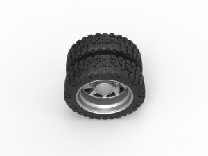 Rear semi wheel for pickup Version 7 Scale 1 to 25 3D Print Model