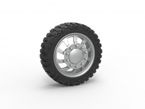 Front semi wheel for pickup Version 8 Scale 1 to 25 3D Принт Модель